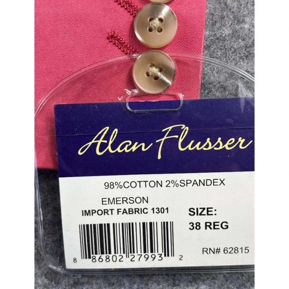 Alan Flusser Emerson Blazer 38R Coral Pink Cotton NWT Sport Coat Classic
